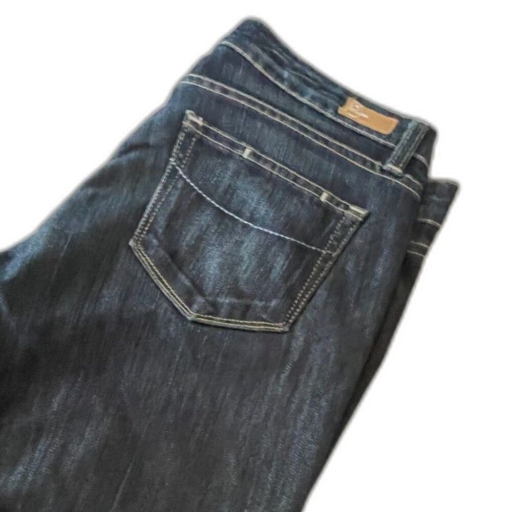 PAIGE Medium Wash Laurel Canyon Lowrise Boot Cut Jeans Siz 28 USA MADE Excellent - Picture 9 of 13